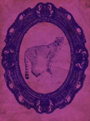Picture of FRAMED CHEETAH IN VIOLET