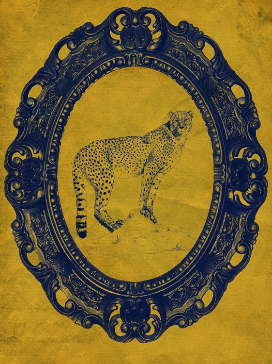 Picture of FRAMED CHEETAH IN YELLOW