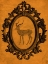 Picture of FRAMED GAZELLE IN TANGERINE