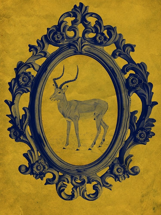 Picture of FRAMED GAZELLE IN YELLOW