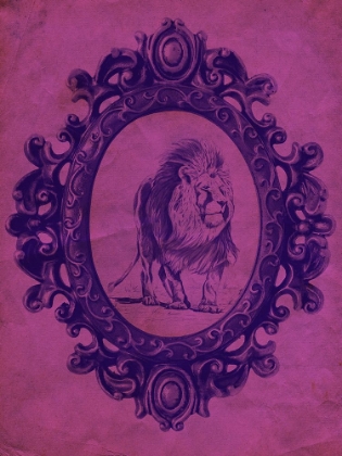 Picture of FRAMED LION IN VIOLET