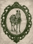 Picture of FRAMED ZEBRA IN EVERGREEN