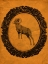 Picture of FRAMED BIGHORN SHEEP IN TANGERINE