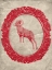 Picture of FRAMED BIGHORN SHEEP IN CRIMSON