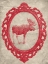 Picture of FRAMED MOOSE IN CRIMSON