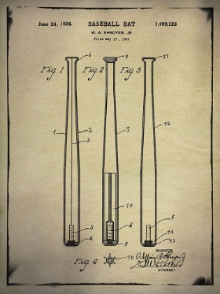 Picture of BASEBALL BAT PATENT BUFF