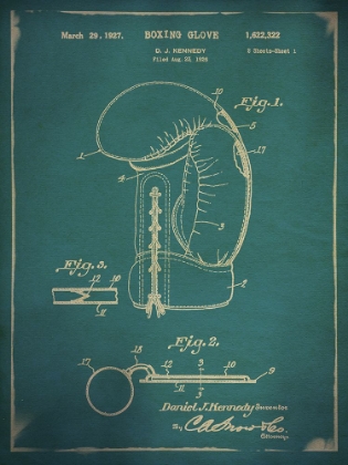 Picture of BOXING GLOVE PATENT BLUE