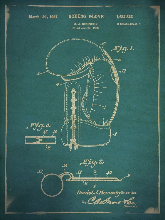 Picture of BOXING GLOVE PATENT BLUE