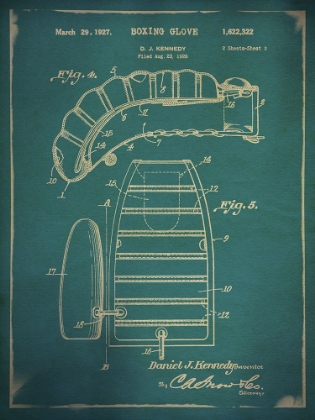 Picture of BOXING GLOVE PATENT 2 BLUE