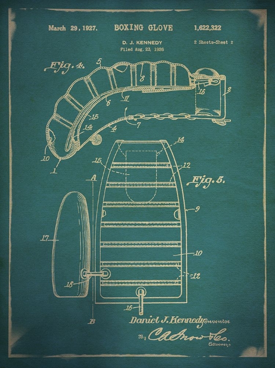 Picture of BOXING GLOVE PATENT 2 BLUE