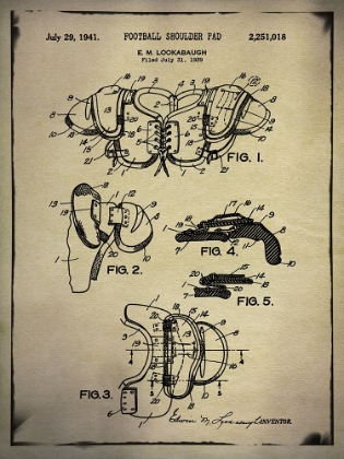 Picture of FOOTBALL PADS PATENT BUFF