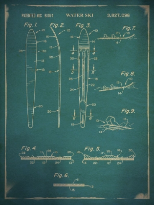 Picture of WATER SKI PATENT BLUE