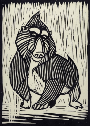 Picture of MANDRILL LINOCUT