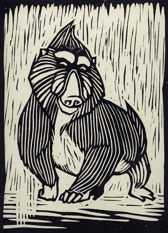 Picture of MANDRILL LINOCUT