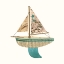 Picture of PAPER CUTOUT BOAT B