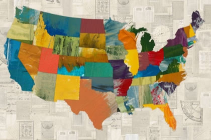 Picture of COLLAGED US MAP