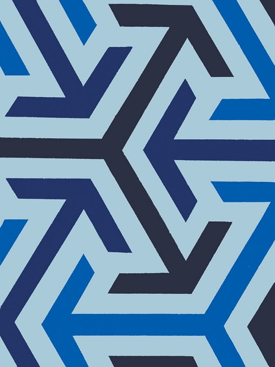 Picture of MONOCHROME PATTERNS 8 IN BLUE