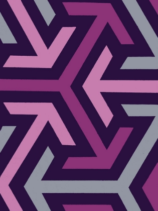 Picture of MONOCHROME PATTERNS 8 IN PURPLE
