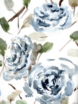 Picture of BLUE BLOOMS PORTRAIT I