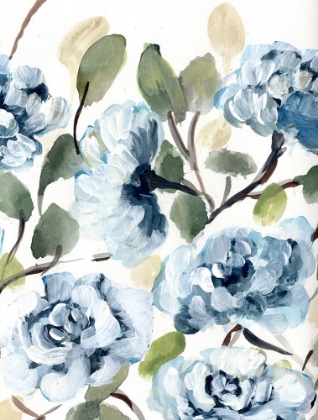 Picture of BLUE FARMHOUSE PEONIES II
