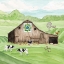 Picture of SPRING ON THE FARM BARN III