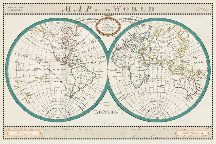 Picture of TORKINGTONS WORLD MAP IVORY
