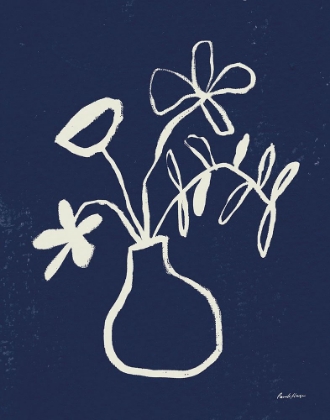 Picture of FLORAL SKETCH I NAVY