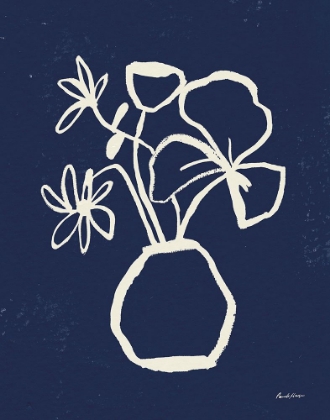 Picture of FLORAL SKETCH II NAVY