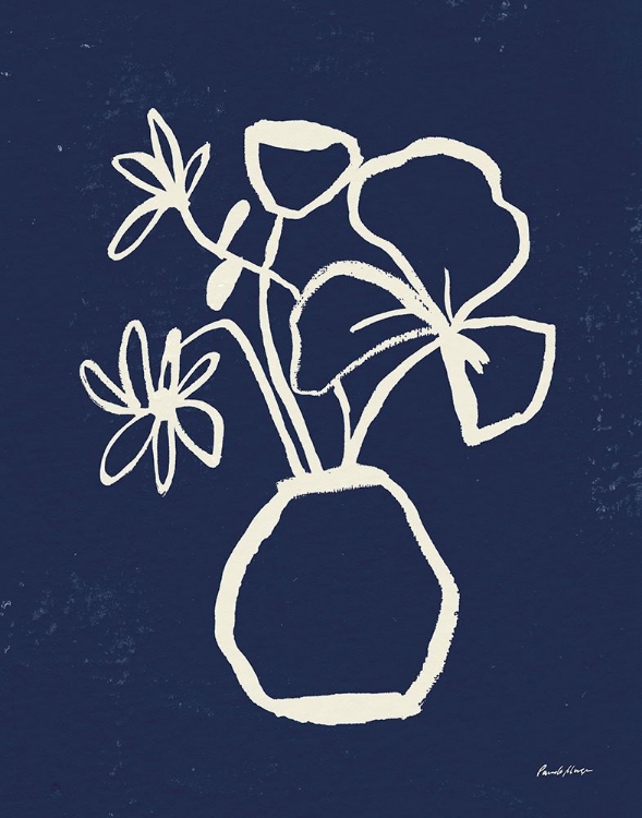 Picture of FLORAL SKETCH II NAVY
