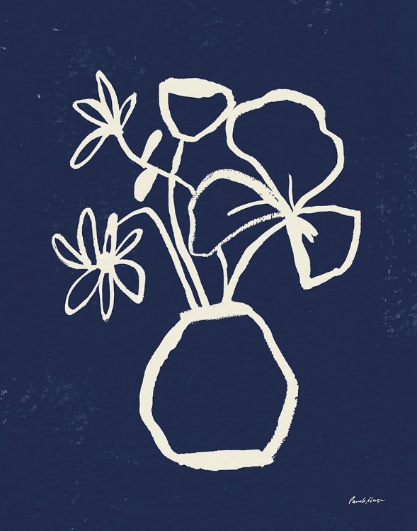 Picture of FLORAL SKETCH II NAVY