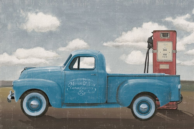 Picture of LETS GO FOR A RIDE II VINTAGE BLUE TRUCK