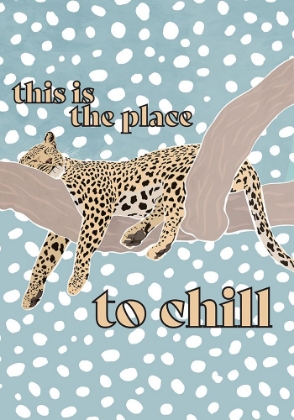 Picture of THIS IS THE PLACE TO CHILL LEOPARD KIDS PRINT