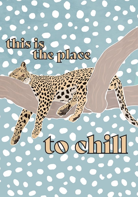 Picture of THIS IS THE PLACE TO CHILL LEOPARD KIDS PRINT