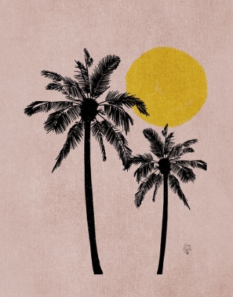 Picture of PINK BG PALM TREE