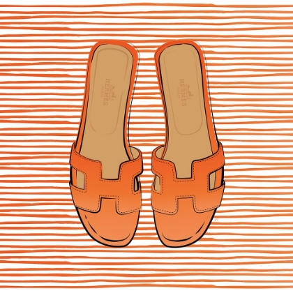 Picture of ORANGE HERMES SHOES