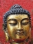 Picture of ANTIQUE GOLD AND RED BUDDHA STATUE HEAD