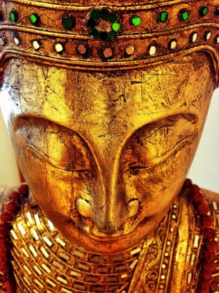 Picture of ANTIQUE GOLD BUDDHA STATUE HEAD