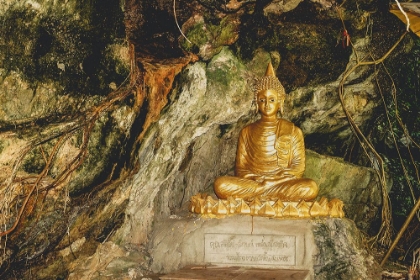 Picture of ANTIQUE GOLD BUDDHA STATUE