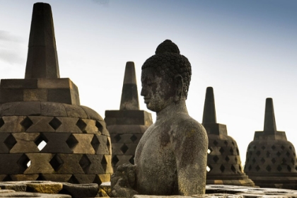 Picture of BUDDHA AT BOROBUDUR TEMPLE, INDONESIA