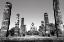 Picture of BUDDHA STATUE IN BLACK AND WHITE WITH COLUMNS