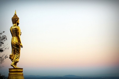 Picture of GOLD BUDDHA STANDING STATUE