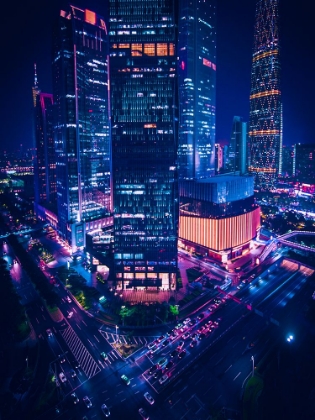 Picture of GUANGZHOU CITYSCAPE AT NIGHT, CHINA