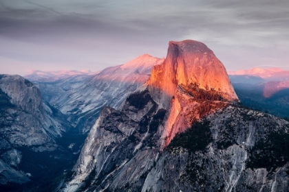 Picture of HALF DOME AT SUNSET FROM GLACIER POINT YOSEMITE NATIONAL PARK