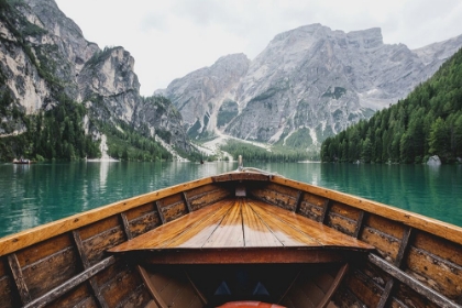 Picture of ON A BOAT ON LAGO DI BRAIES, ITALY