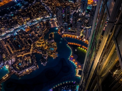 Picture of VIEW FROM THE BURJ DUBAI AT NIGHT