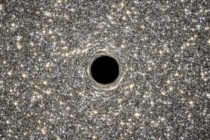 Picture of AN ILLUSTRATION OF A BLACK HOLE