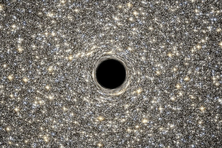 Picture of AN ILLUSTRATION OF A BLACK HOLE