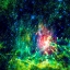 Picture of BLUE AND GREEN NEBULA