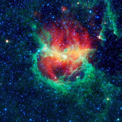 Picture of GREEN AND RED NEBULA I