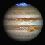 Picture of HUBBLE CAPTURES VIVID AURORAS IN JUPITER